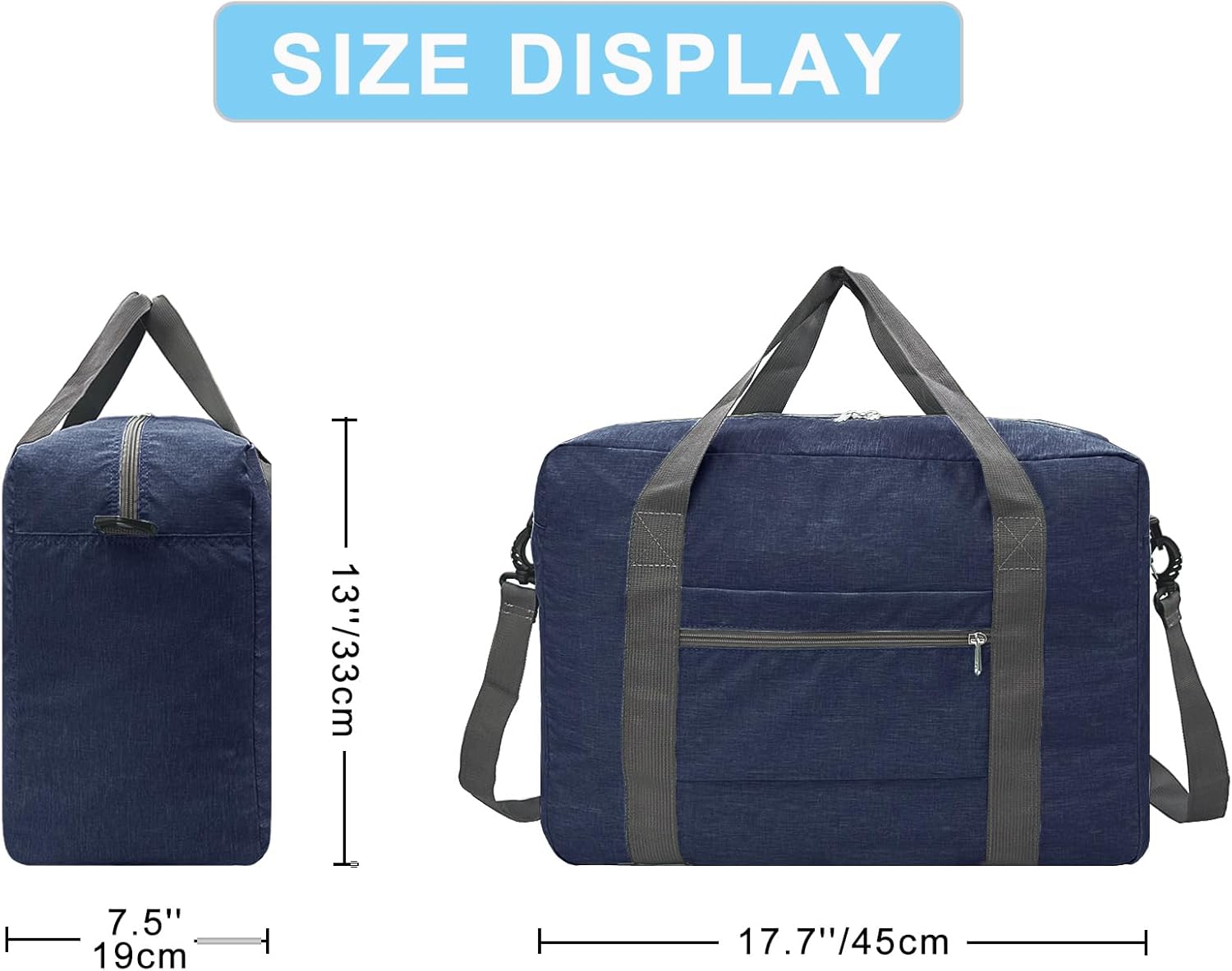 For Spirit Airlines Personal Item Bag 18x14x8 Foldable Carry on Bags for Airplanes Travel Duffel Bags for Women and Men - Image 4