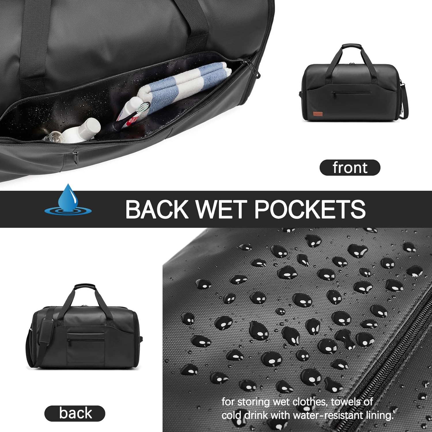 Garment Duffle Bags for Travel,Moulyan Convertible Garment Bag with Shoe Compartment,3 in 1 Waterproof Travel Suit Bag with Shoulder Strap for Men Women - Image 5