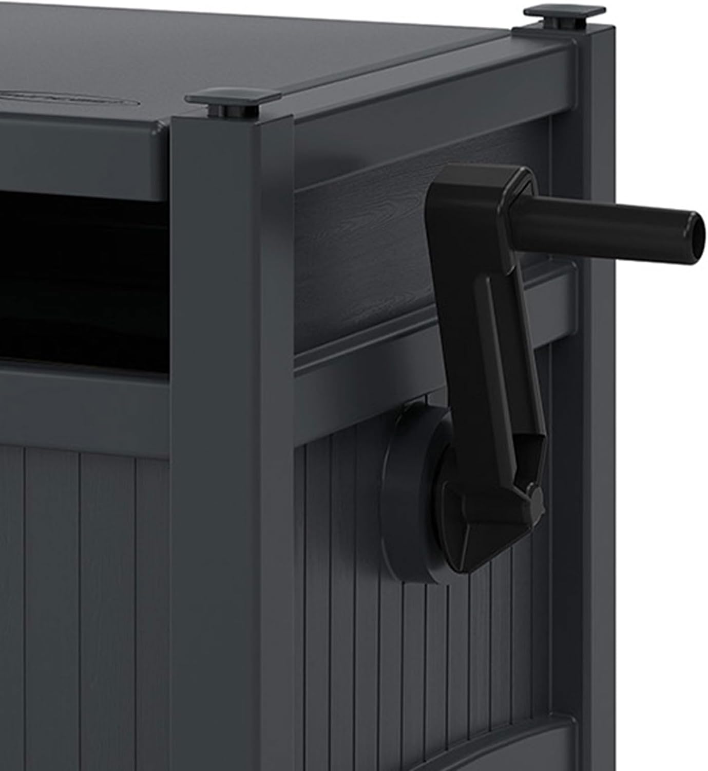 Suncast Hideaway Garden Hose Reel, Holds 100' of 5/8" Standard Vinyl Hose, Cyberspace Grey - Image 5